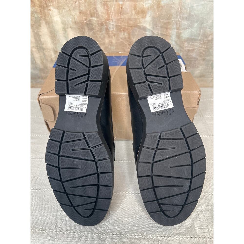 Clarks Westlynn Bella Women's Black Leather Chunky Lug Sole Loafer Size 8.5 M - Picture 7 of 14